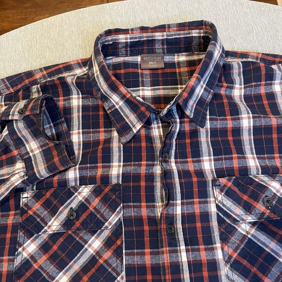 Great Northwest Flannel Shirt Heavy Cotton Plaid Long Sleeve Mens 3XLT Tall - Picture 3 of 10